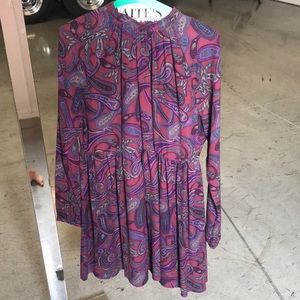 High neck Paisley dress